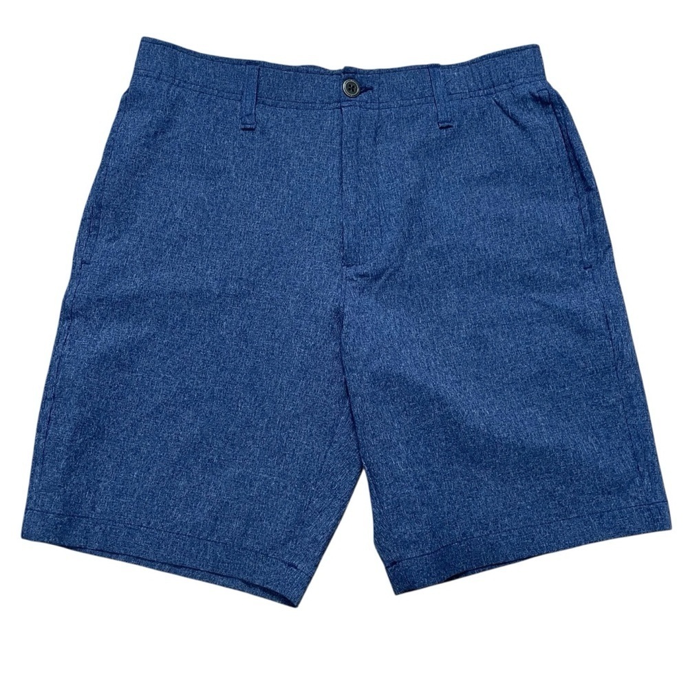 UNDER ARMOUR Golf Vented Shorts Men’s Size 32 Dark Blue 10" Inseam 4 Way Stretch - Picture 2 of 7
